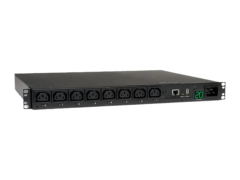 Tripp Lite PDUMH20HVNET - PDU Monofásico Controlable Horizontal, 16/20A 200-240V, Instalación Horizontal 1U en Rack, 8 Tomacorrientes C13 2