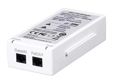 Dahua PFT1200 - Inyector High PoE 1 Puerto 802.3AT 60W