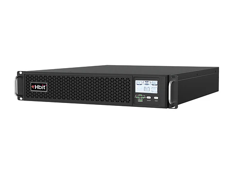 HBit PHS002BR - UPS Monofásico Online de Doble Conversión 230v, 2kva/2kw, Torre/Rack, Pantalla LCD a Color, Kit de Rieles, Incluye Batería Interna