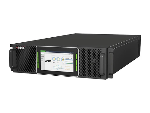 HBit PHTT015LR - UPS Trifásico 380V, 15KVA, Pantalla Táctil LCD de 7" a todo color, incluyendo Tarjeta SNMP y Kit de Rieless