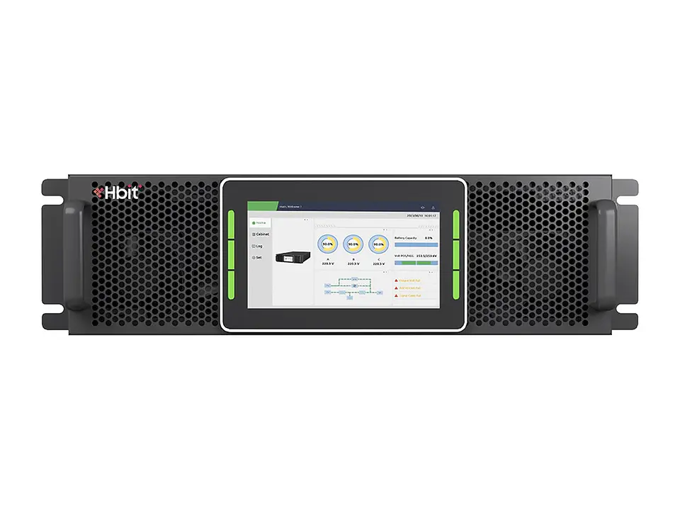HBit PHTT015LR - UPS Trifásico 380V, 15KVA, Pantalla Táctil LCD de 7