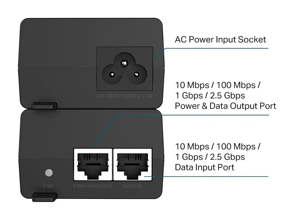 TP-Link Omada POE260S - Inyector PoE+ Omada - 2.5G 3