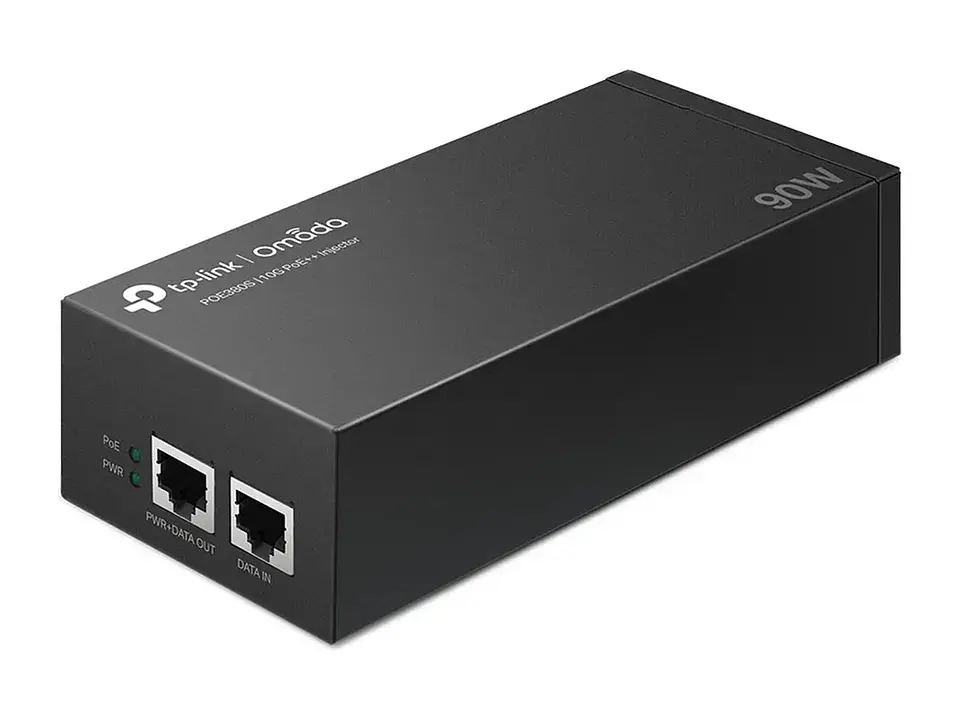 TP-Link Omada POE380S - Inyector PoE++ Ethernet 10G, 90W, 2 puertos RJ45 2