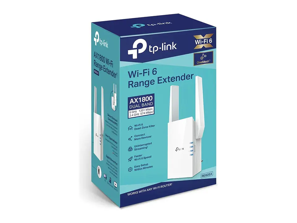TP-Link RE605X - Extensor WiFi 6 AX1800 dual band (5GHz/2.4GHz) 1