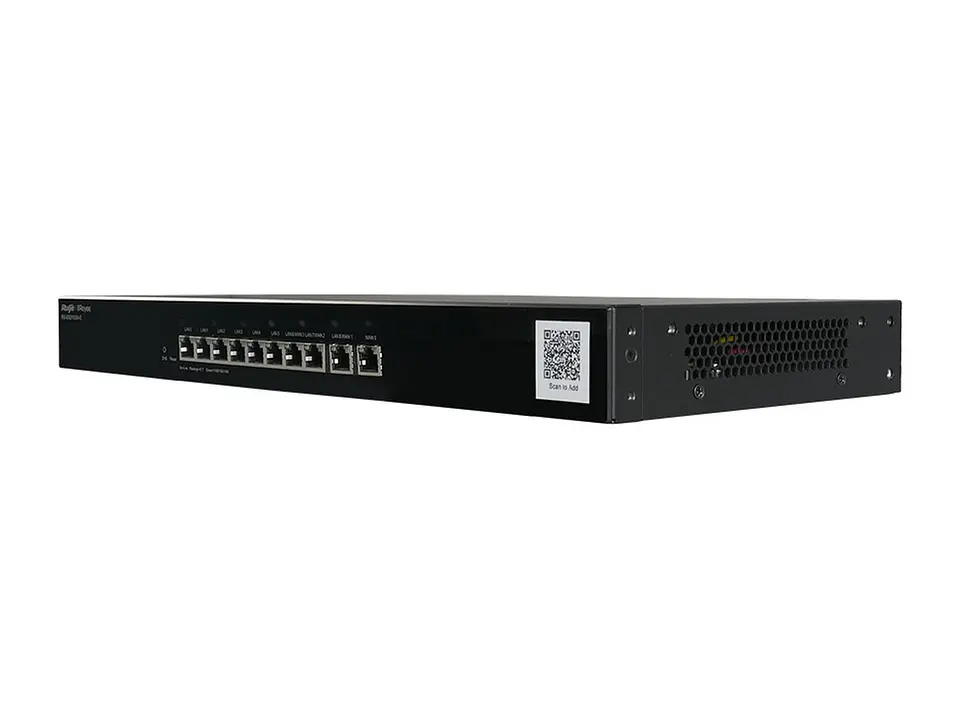Ruijie RG-EG310GH-E - Gateway/Router con 10 puertos Ethernet RJ45 1Gbps, 1 puerto WAN, seis puertos LAN y tres puertos LAN/WAN; 350 usuarios, 1.5Gbps internet 1