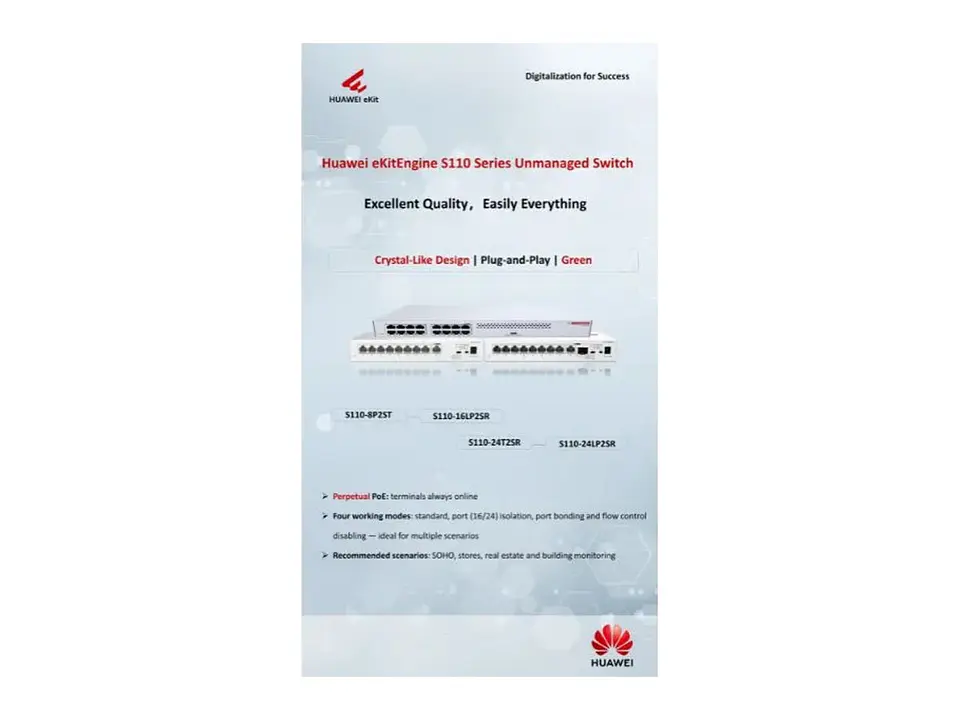 Huawei S110-24T2SR - Switch Gibabit 24 Puertos 2 SFP No administrable 3