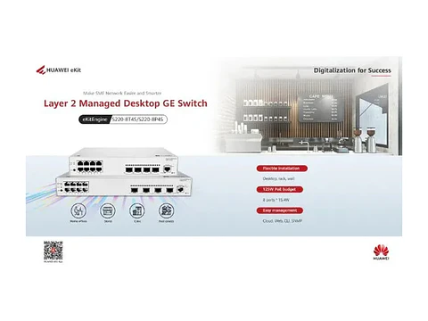 Huawei S220-48P4X - Switch administrable Layer 2, 48 Puertos PoE+, 4 SFP+