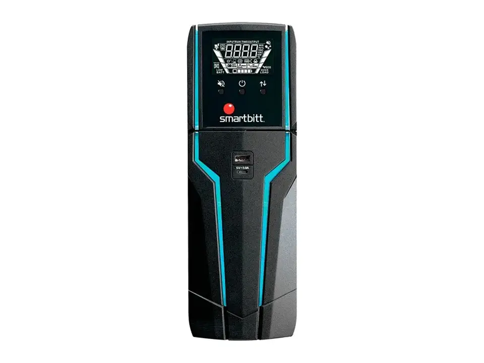 SmartBitt SBNB1802G - UPS Smart Interactivo Gamer de 6 Tomas 1800VA / 900W 1