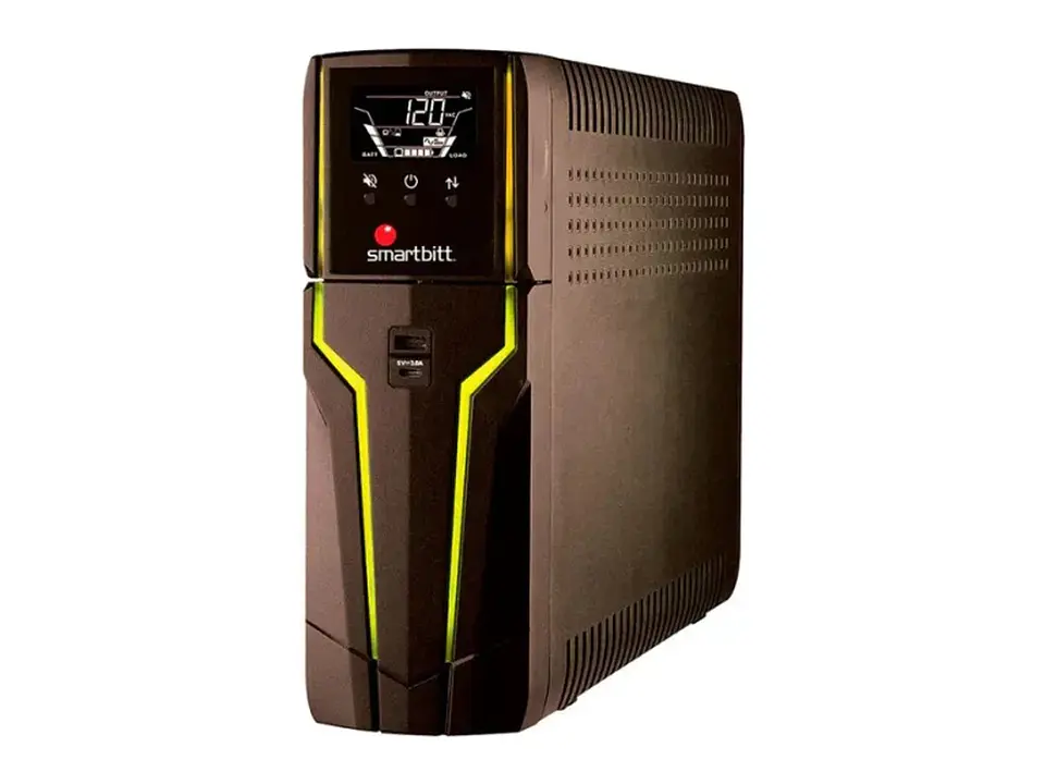 SmartBitt SBNB1802G - UPS Smart Interactivo Gamer de 6 Tomas 1800VA / 900W 3