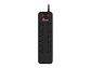SmartBitt SBSS-B12-5U - Supresor de Picos con 12 Tomas + 4 USB Tipo-A 5V 2.4A + 1 USB-c, 3600J Negro - Miniatura 1