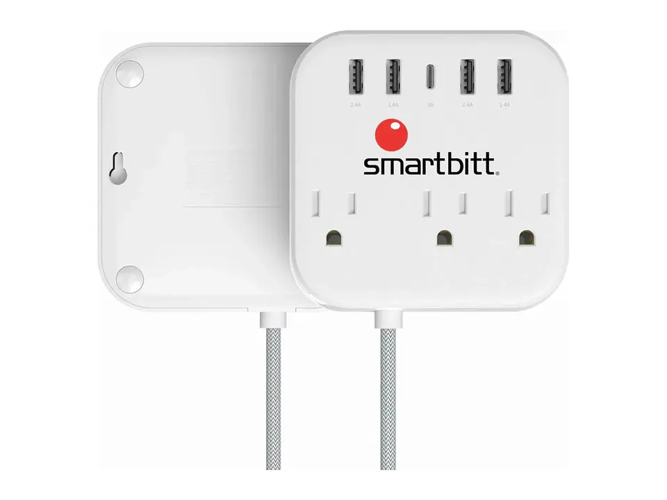 SmartBitt SBSS-B3-5U - Supresor de Picos con 3 Tomas + 4 USB + 1 Tipo C, 1625J 2