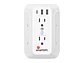 SmartBitt SBSS-BW6-3U - Supresor de Picos con 6 Tomas + 2 USB Tipo-A 5V 2.4A + 1 USB Tipo-c, 1480J - Miniatura 1