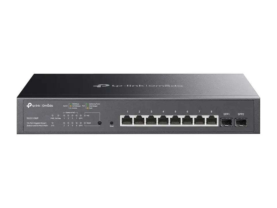 TP-Link Omada SG2210MP - Switch administrable Omada L2+, 8 Gb PoE+ (150W), 2 SFP 1G 1