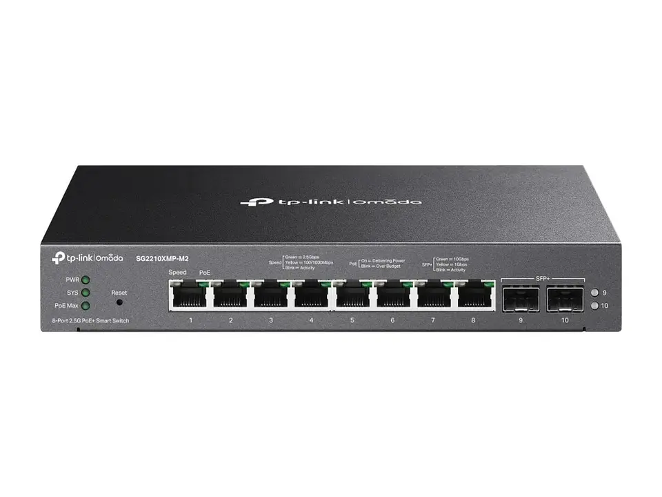 TP-Link Omada SG2210XMP-M2 - Omada Switch Smart 8×2.5G PoE+ + 2×10G SFP+ 1