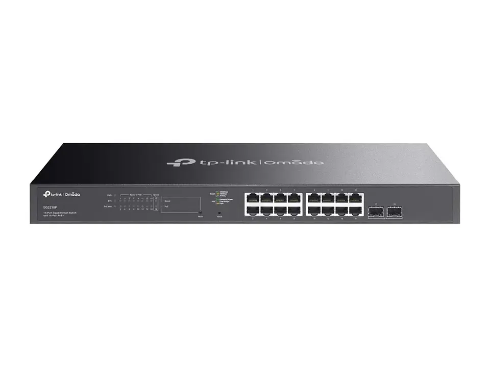 TP-Link Omada SG2218P - Switch administrable Omada L2+, 16 Gb PoE+ (150W), 2 SFP 1G 1