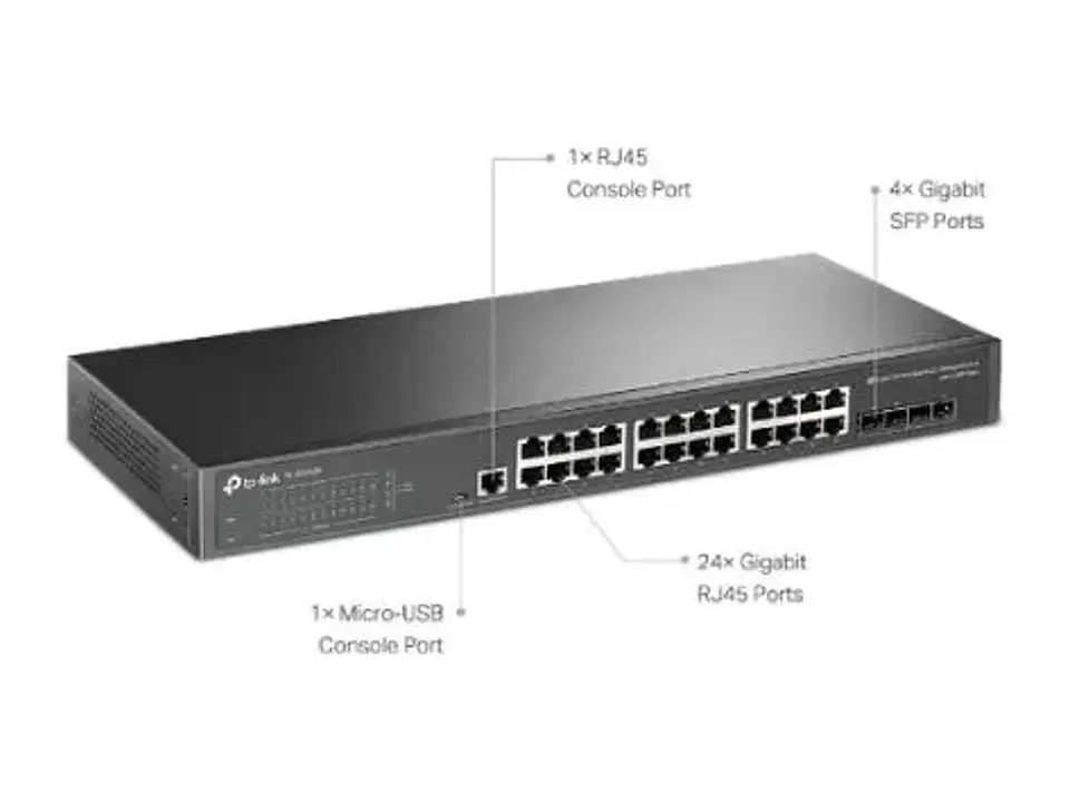 TP-Link Omada SG3428 - Switch administrable Omada L2+, 24 Gb, 4 SFP 1G 2