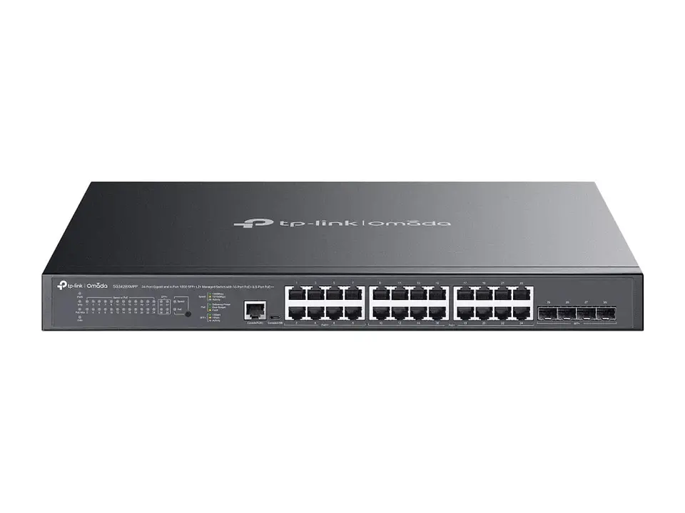TP-Link Omada SG3428XMPP - Switch administrable Omada L2+, 24 Gb (8 PoE++/16 PoE+) 500W, 4 SFP+ 10G 4
