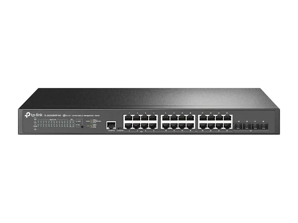 TP-Link Omada SG3428XPP-M2 - Switch administrable Omada L2+, 24×2.5G (8 PoE++/16 PoE+, 500W), 4 SFP+ 10G 1