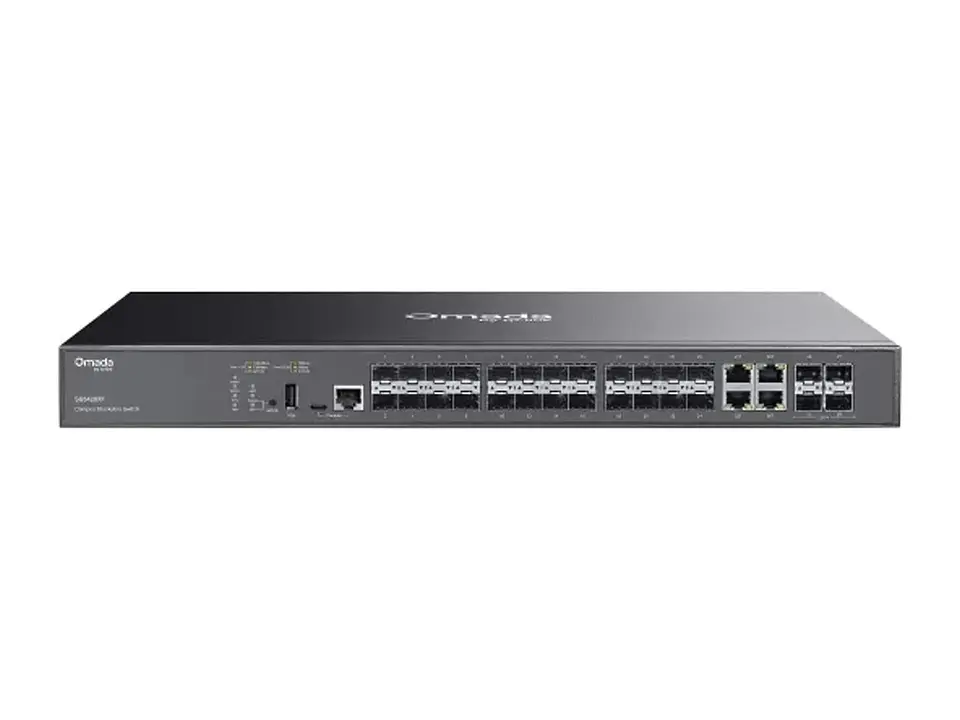 TP-Link Omada SG5428XF - Switch administrable L2+ Omada - 24 puertos SFP + 4 SFP+ - rack 1U 1