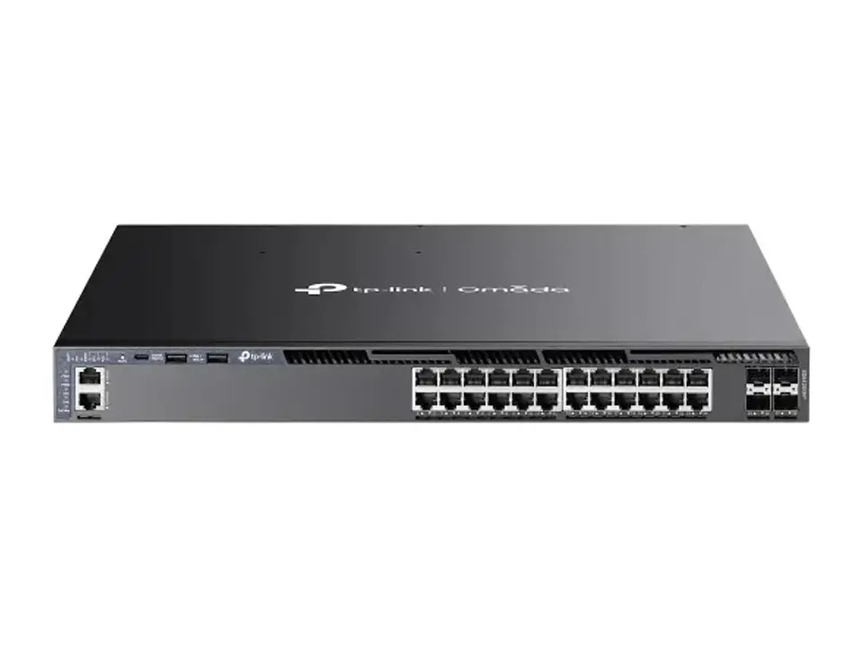 TP-Link Omada SG6428XHP - Switch administrable Omada L3, 24 Gb PoE+ (720W), 4 SFP+ 10G 1
