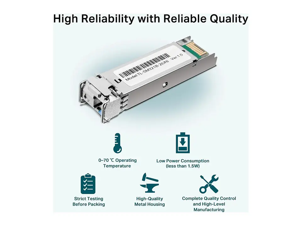 TP-Link Omada SM321B-2 - Modulo SFP, 1.25Gbps, puerto LC simplex, distancia 2km 4