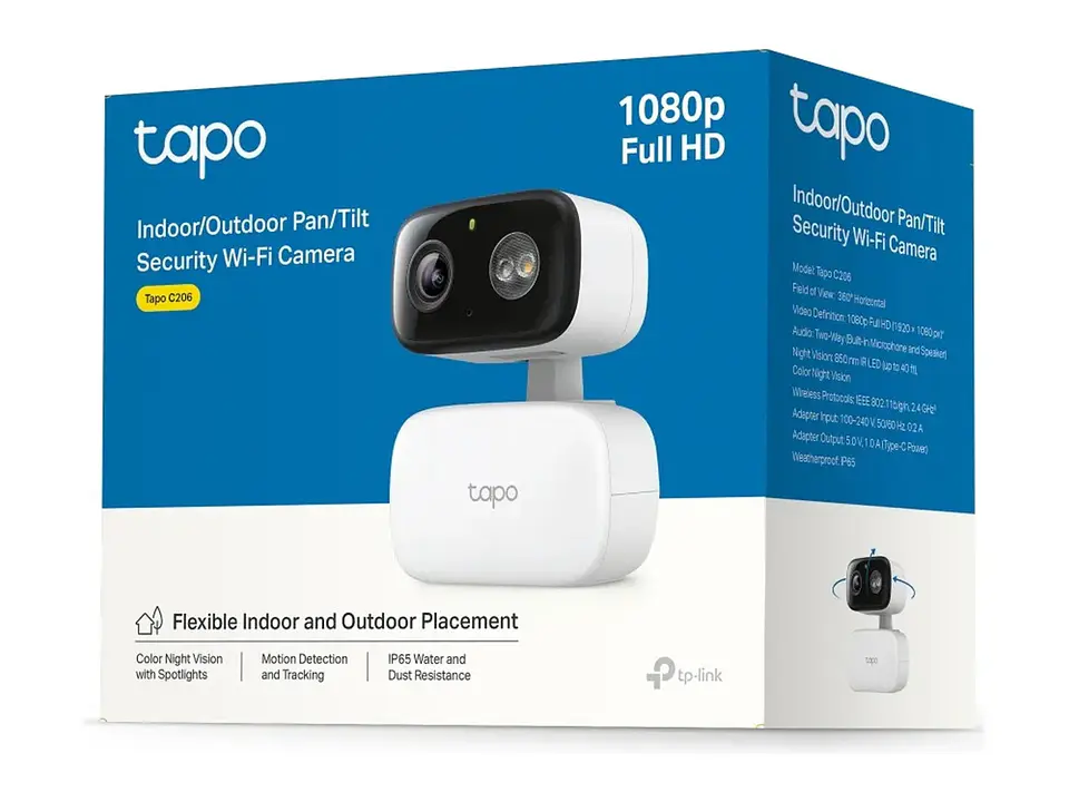 camara Tapo interior y exterior wifi 2MP 1920x1080 Full HD 1
