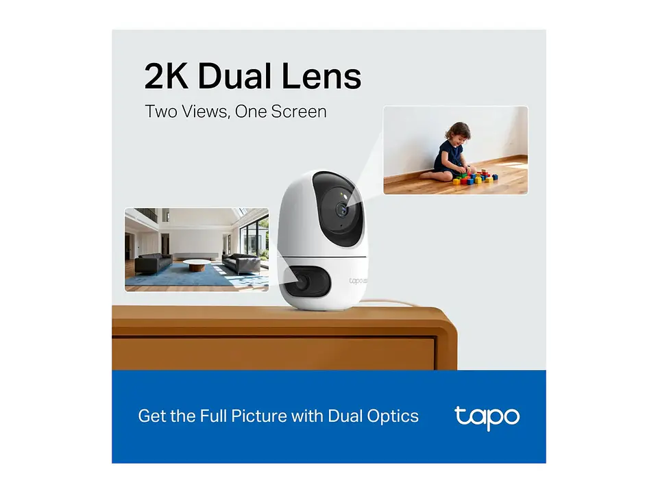 camara Tapo interior wifi DOBLE LENTE 3MP 2304x1296 2K 4