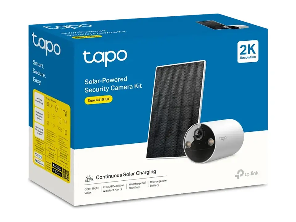 camara Tapo exterior wifi 3MP 2304x1296 2K + PANEL SOLAR 1