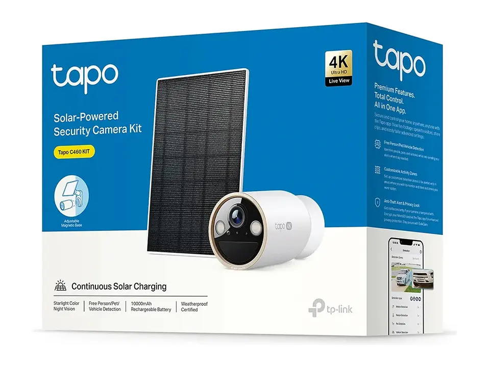 camara Tapo exterior wifi dual band 8MP 3840x2160 4K + PANEL SOLAR 3