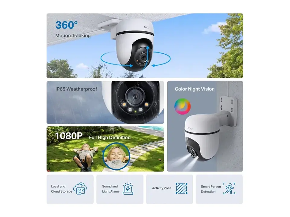 camara Tapo exterior wifi 2MP 1920x1080 Full HD 4