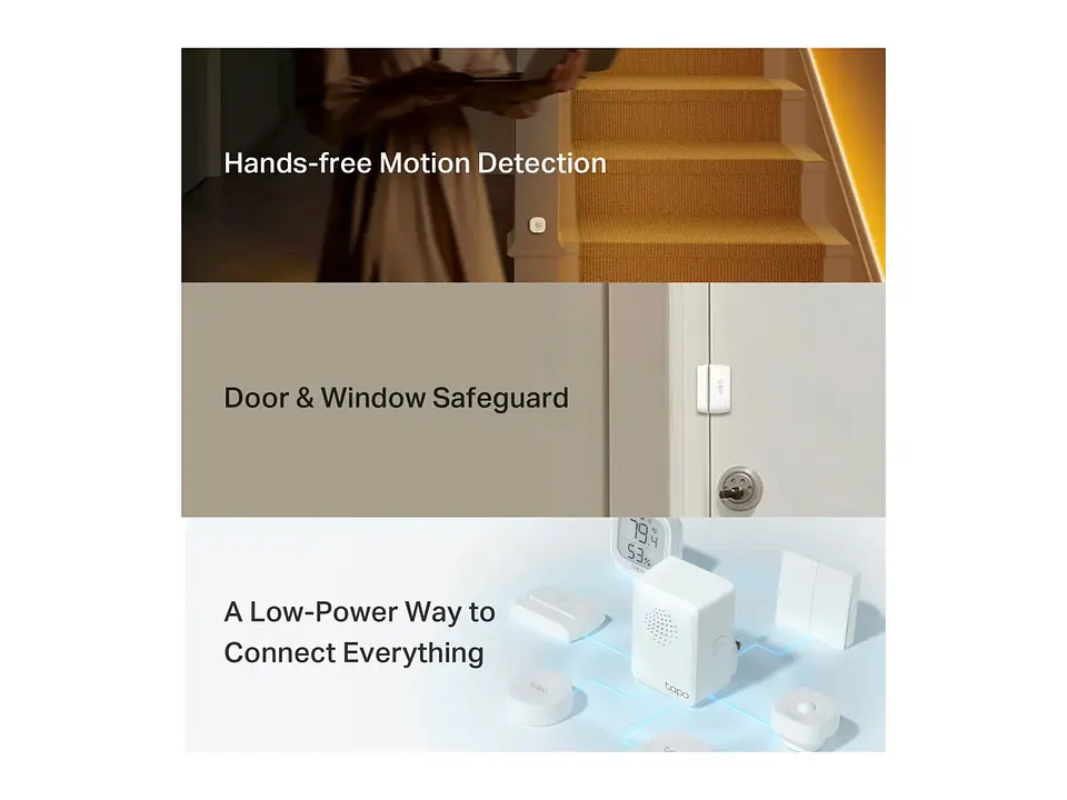 sensor smart home con hub, incluye sensor de movimiento y puertas 3