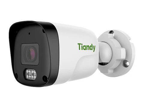 Tiandy TC-C321N-1ANB-28 - Cámara IP Bullet de 2MP Serie AK, lente 2.8 mm, IR 30m, PoE, Onvif, con detección de movimiento y micrófono, IP67, Color Maker