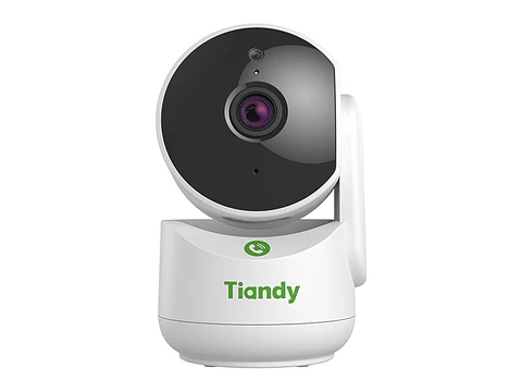 Tiandy TC-H332A-I2W-WIFI-EU-4MM - Cámara WiFi PT de 3MP para interior con botón de llamada, IR 15m, 5V