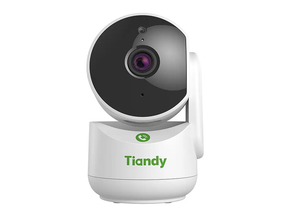 Tiandy TC-H332A-I2W-WIFI-EU-4MM - Cámara WiFi PT de 3MP para interior con botón de llamada, IR 15m, 5V 1