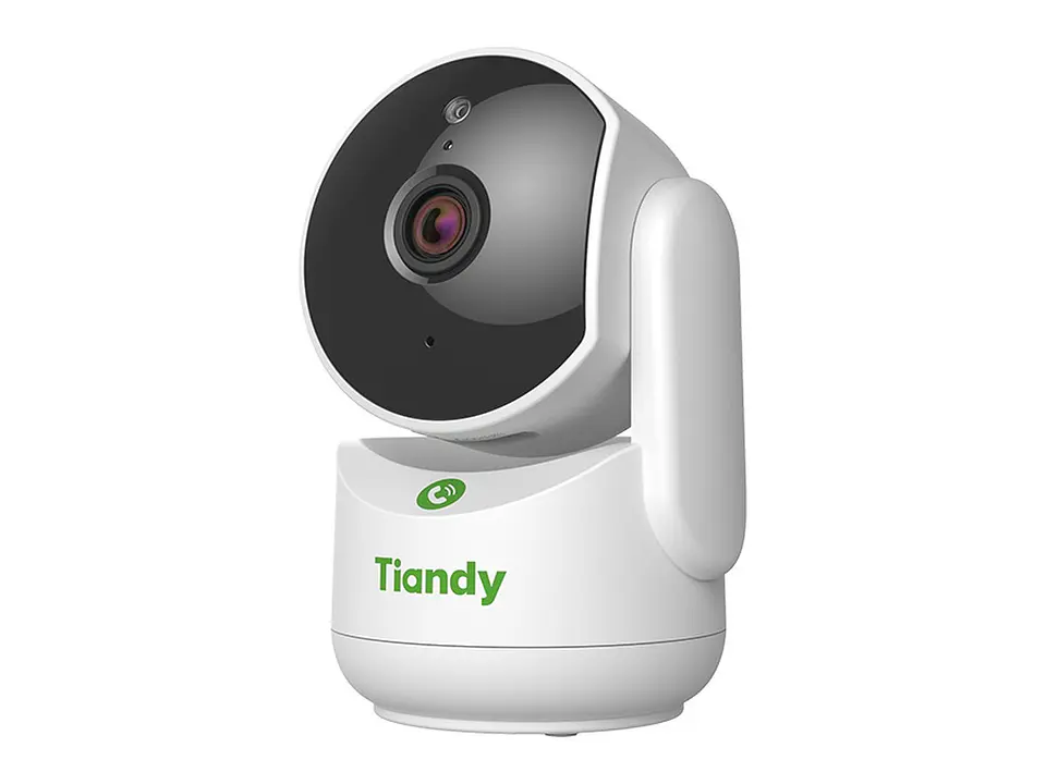 Tiandy TC-H332A-I2W-WIFI-EU-4MM - Cámara WiFi PT de 3MP para interior con botón de llamada, IR 15m, 5V 3