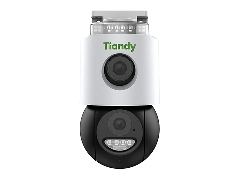 Cámara WiFi dual PT + fija exterior 2X3MP, IR 50 m, con speaker, luz estroboscópica y micrófono, IP66, 12V