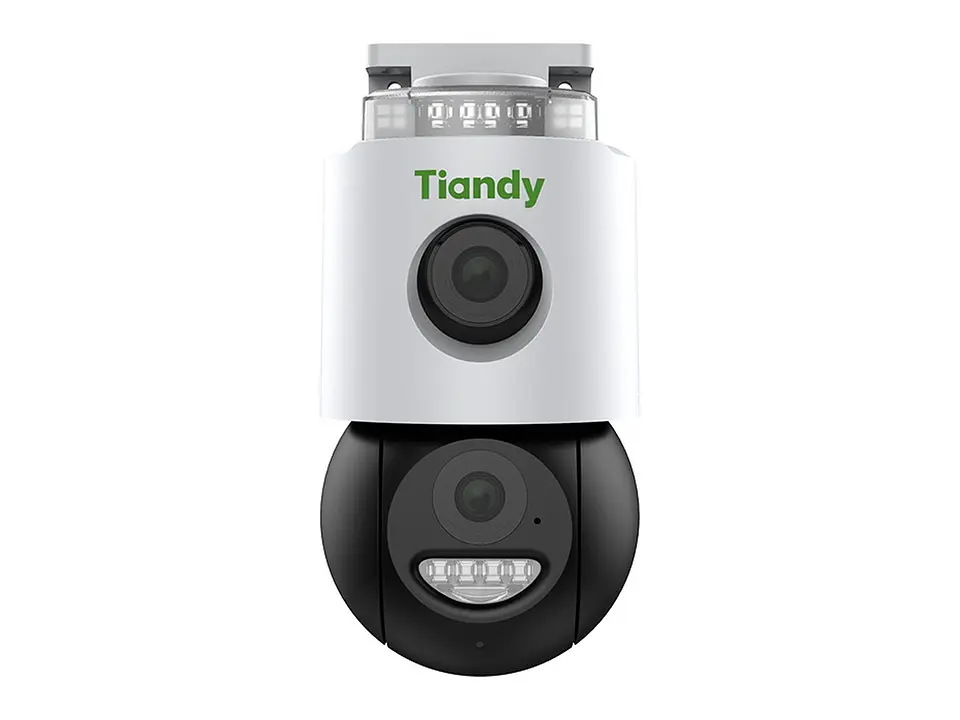 Cámara WiFi dual PT + fija exterior 2X3MP, IR 50 m, con speaker, luz estroboscópica y micrófono, IP66, 12V 1