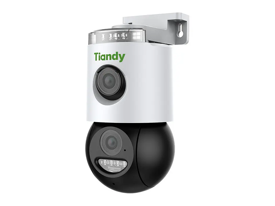 Cámara WiFi dual PT + fija exterior 2X3MP, IR 50 m, con speaker, luz estroboscópica y micrófono, IP66, 12V 2