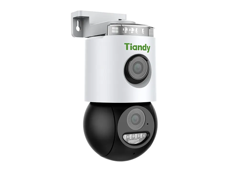 Cámara WiFi dual PT + fija exterior 2X3MP, IR 50 m, con speaker, luz estroboscópica y micrófono, IP66, 12V 3