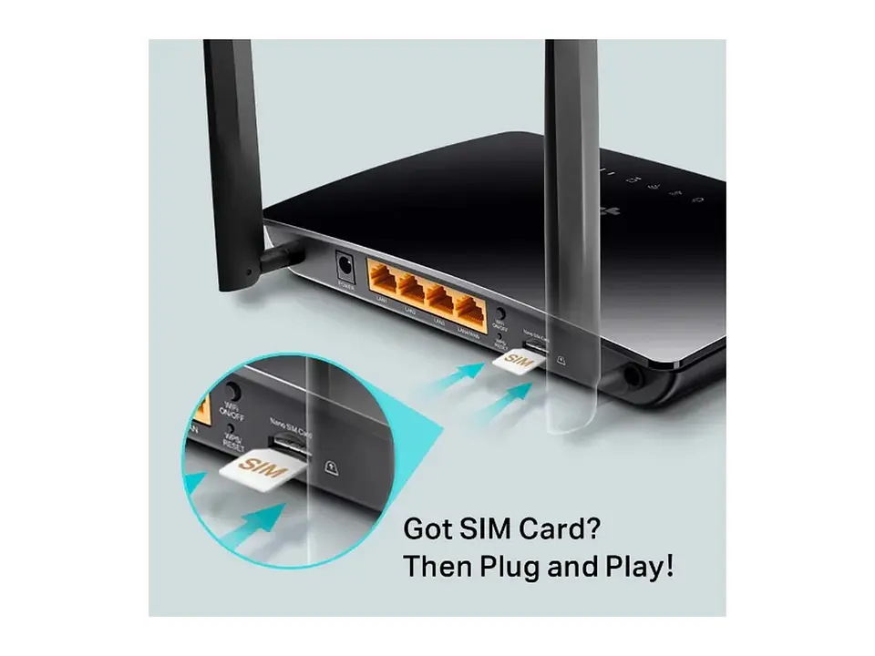 TP-Link TL-MR6400 - Router 4G LTE WiFi 4 N300 single band (2.4GHz) 3