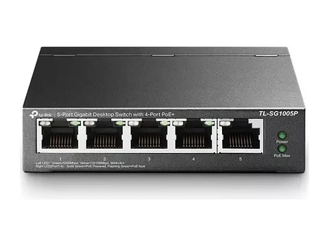 TP-Link TL-SG1005P - Switch no administrable, 5 puertos Gigabit, 4 PoE+ 65W