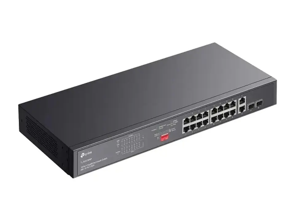 TP-Link TL-SG1218MP - Switch no administrable JetStream, 16 PoE+ 250W, 2 RJ45 no PoE, 2 SFP 3