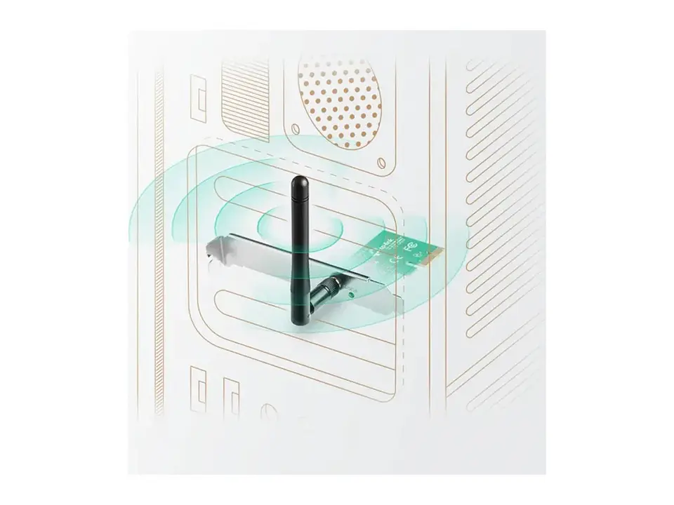 TP-Link TL-WN781ND - Adaptador PCIe WiFi 4 N150 single band (2.4GHz) 3