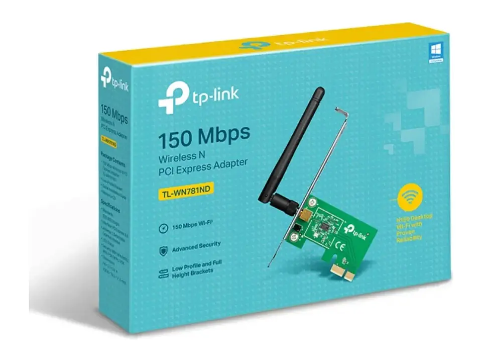 TP-Link TL-WN781ND - Adaptador PCIe WiFi 4 N150 single band (2.4GHz) 4