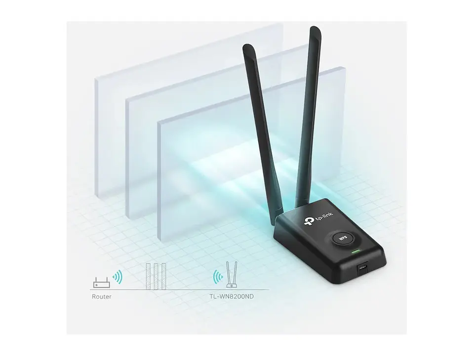 TP-Link TL-WN8200ND - Adaptador USB rompe muros WiFi 4 N300 single band (2.4GHz) 4