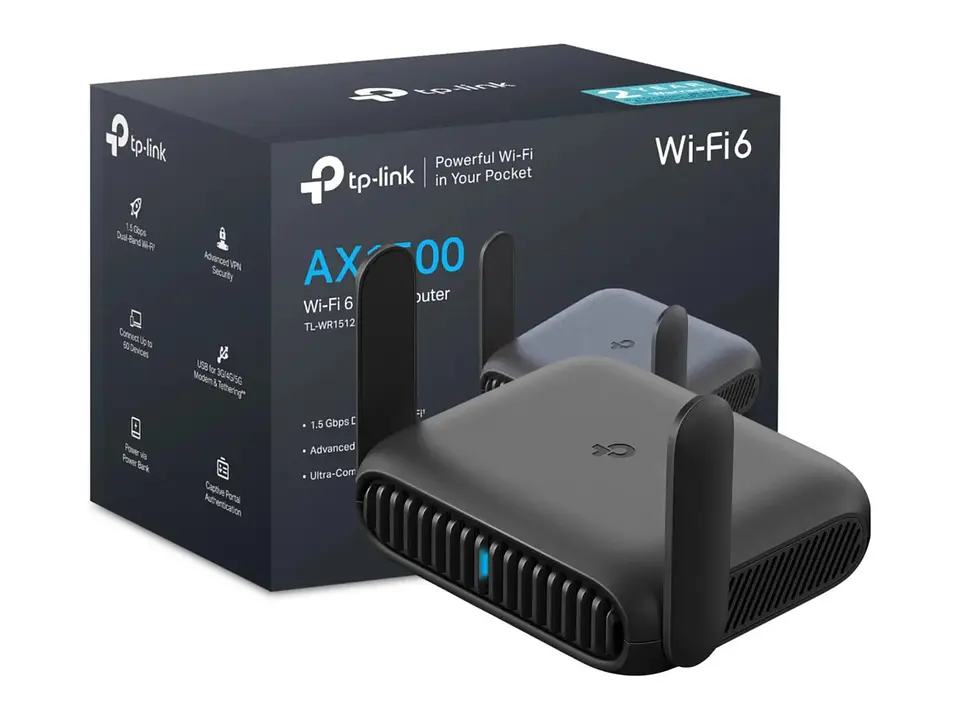 TP-Link TL-WR1512X - Router portátil WiFi6 dual band AX1500 1