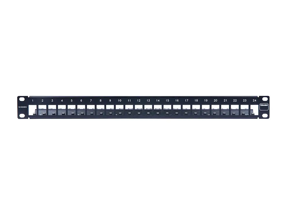 Siemon TM-PNLZ-24-01 - Patch Panel TERA Modular 24 Puertos Blindado 1-RU (Para Jacks Cat6A y Cat 7A) Color negro 3