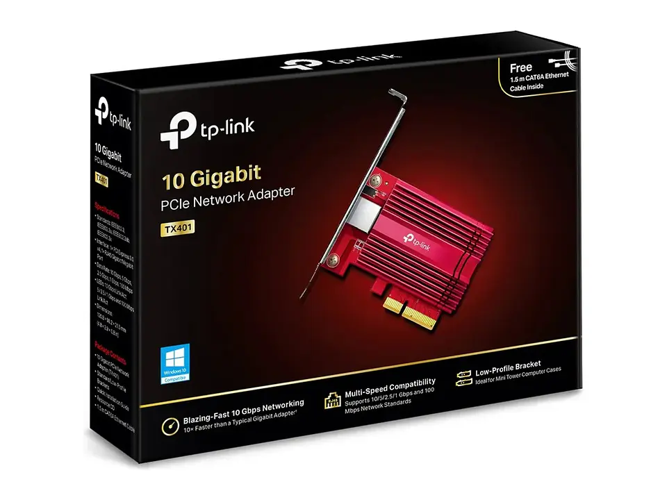 TP-Link TX401 - Adaptador PCIe Ethernet 10 Gigabit 2