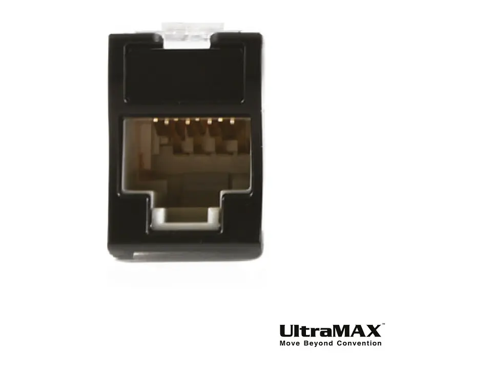 Siemon U6-H01NB - Jack RJ-45 Cat6 UltraMAX para Placas Plano/Angular color Negro (No incluye íconos Z-ICON-**B) 3