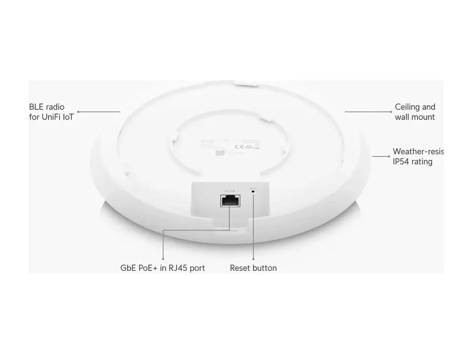 Ubiquiti U6-LR - Unifi - Access Point AX3000 WiFi 6 High Capacity 3